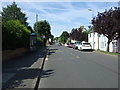 Bus stop and shelter on Ampthill Road, Shefford in SG17 5BL