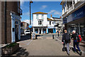 St Thomas Square towards the High Street, Newport in PO30 1SR