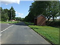 Bus stop and shelter on Swinhope Road, Brookenby in LN8 6ES