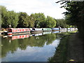 Residential moorings on Paddington Branch, Grand Union Canal in UB5 5HE