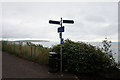 Signpost on the Coastal Path at Shanklin in PO37 6HJ