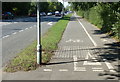 Cycle path along the A309 Hampton Court Way in KT7 0LJ
