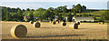 Baled field at Wellington Farm in WR6 5BW