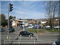 At the lights, junction of Bath Road A4 and Old Bath Road, Calcot Row, Reading in RG31 7AS