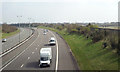 Oncoming westbound traffic, M6 Toll motorway near Chasewater Country Park in WS8 7QW