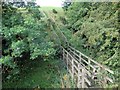 Footbridge south of Oakey Knowe in NE49 0DZ