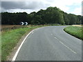 Sharp bend in Moor Lane (B1189) in Blankney