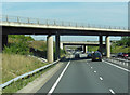 The A34 northbound goes under the M4 in RG14 3BU