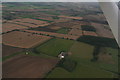 Doddington: pyramid in a field (aerial 2015) in LN6 9DT