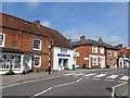 Zebra crossing in Chobham High Street in GU24 8AB