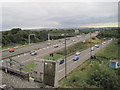 View from a Bristol-Cheltenham train - crossing the M4 in BS16 1SD
