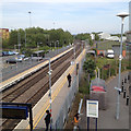 Looking east from Coleshill Parkway railway station in Coleshill (North Warwickshire)