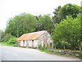 Old road-side farm buildings near Pont Mwnwgl-y-llyn in Bala Community