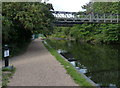 Pipe bridge across the Grand Union Canal in B7 5TH