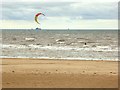 Kitesurfer at Wallasey Beach in CH45 8JZ