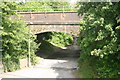 Footpath under railway bridge in SP10 5EU