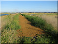 Repaired sea wall breach in Burnham Norton