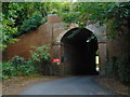 Private Road heading under the Oxted Line in CR3 7LR