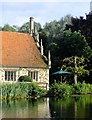 Bourne Mill: gable, chimney, and pinnacles (2) in CO2 8PZ