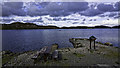 Bench and pier on Loch Chaitiosbhal in HS2 9QP