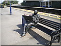 Public art on bench at Maidenhead station in SL6 1DD
