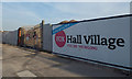Fox Hall Village site hoarding and gates, Rigby Road, Blackpool in FY1 5QL