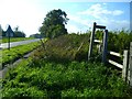 Looking west on the A27 from footpath junction in BN16 4DN