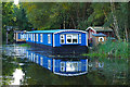 Houseboats on the Basingstoke Canal in GU24 0HA