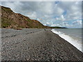 Along the shingle at high tide in St Bees