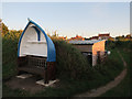 Shelter by the coast path in Brancaster Staithe