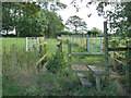Stile at turn in footpath between Chapel Lane and Green Lane in PR7 4LP