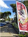Yacht store and ice cream banner Gurnard Bay (IOW) in PO31 8JU