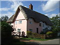 Thatched cottages, Thornham Parva in Thornham Parva