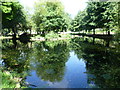 The lake in the Garden of Peace in Tottenham Cemetery in N17 8LB