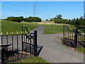 Gates and path at the Belfry golf resort, Wishaw in B78 2BY