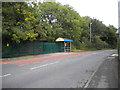 Bus stop on Hood Lane North, Hood Manor in WA5 1ET