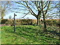 Footpath and farm entrance in Staunton Harold