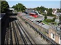View from the footbridge at South Woodford Underground station in IG8 7DP