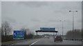A wet M1, southbound in Daleacre Hill Ward