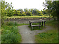 Picnic table by the River Don in NE32 3ED