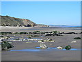 Beach, rocks and cliffs north of Crimdon Park in TS27 4BL