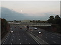 Full moon over the M25 near Watford in St. Stephen