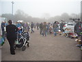 Blunsdon car boot sale in the fog in Blunsdon St Andrew