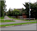 Footpath and cycleway in suburban Warwick in CV34 6LY