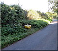 Yellow grit box alongside Perrystone Hill in HR9 7QX
