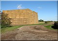 Childerley: bales and track in Childerley