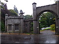 Arched gateway to Cortachy Castle in DD8 4LX