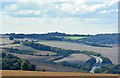 The A303 westwards from the bridge over Dyer Lane, near Wylye, Wiltshire in Wylye