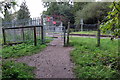 Path crossing the railway line in OX26 4SS