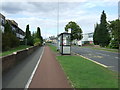 Bus stop and shelter on Cromwell Road in PE19 1QB